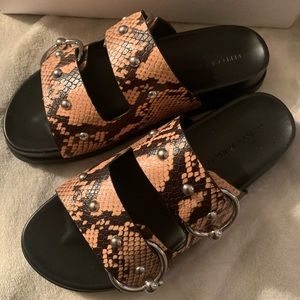 [NEW] Rebecca Minkoff Stud Snakeskin Sandal US 6.5